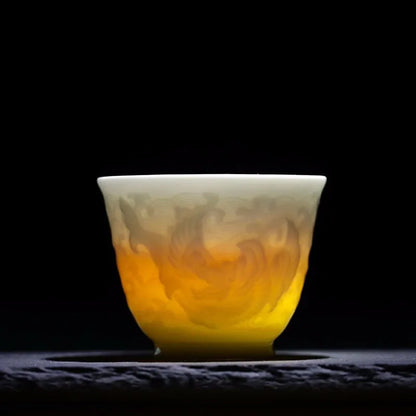 Guanfu Museum Misty Blue Couple Cups Guanfu Collection Classic Decoration Jingdezhen Tea Set Small Couple Cups Tea Cup Kung Fu T