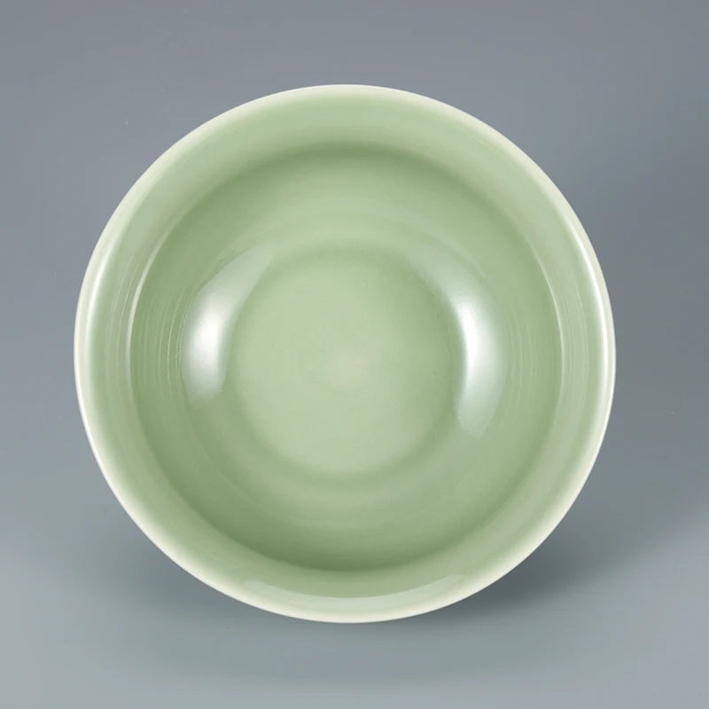 Guanfu Museum Peony Celadon Bowl Set Song Ceramic Kiln One Large and One Small Son and Mother Chongyang Old Traditional Soup Noo