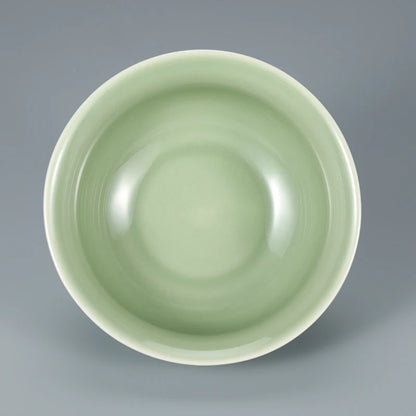 Guanfu Museum Peony Celadon Bowl Set Song Ceramic Kiln One Large and One Small Son and Mother Chongyang Old Traditional Soup Noo