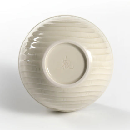Guanfu Museum Recommended Ding Ware Series Master Cup White Porcelain Tea Cup Carved Flower Print Handmade Tea Cup Single Cup Ku