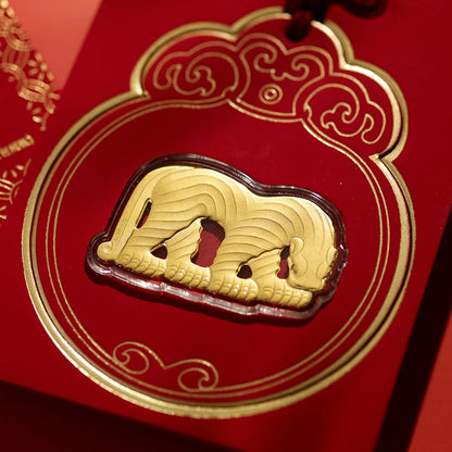 Guanfu Museum Recommended Gold Red Envelope for the Year of the Tiger 999 Pure Gold New Year Zodiac Red Envelope 2022 New Year G