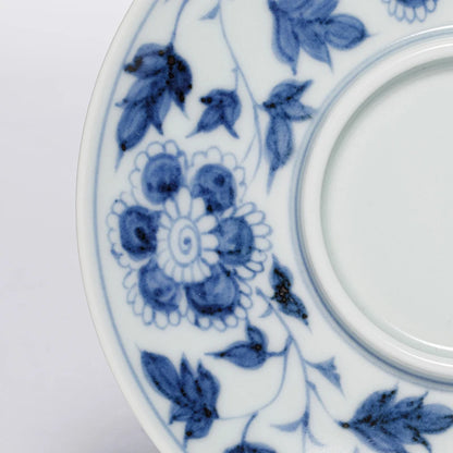Guanfu Museum Recommended Guanfu Blue and White Flower Series Fish and Algae Pattern Gaiwan Household Jingdezhen Kung Fu Ceramic