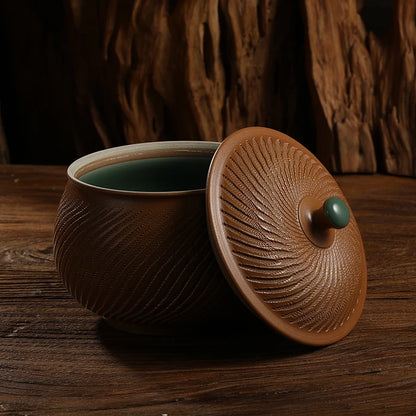 Guanfu Museum Recommended Guanfu Soil Incense Belt Runlongquan Series Accessories Longquan Celadon Handmade Zi-Qing Mei Glaze Co