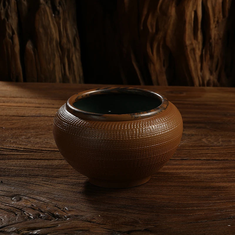 Guanfu Museum Recommended Guanfu Soil Incense Belt Runlongquan Series Accessories Longquan Celadon Handmade Zi-Qing Mei Glaze Co