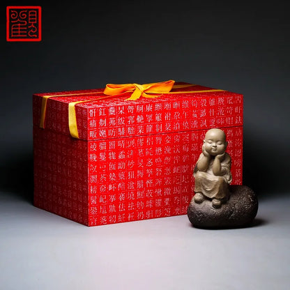 Guanfu Museum Samanera Pure Decoration Taiwan Ironstone Creative Crafts Study Antique Shelf Decoration Holiday Gift to Give Mom
