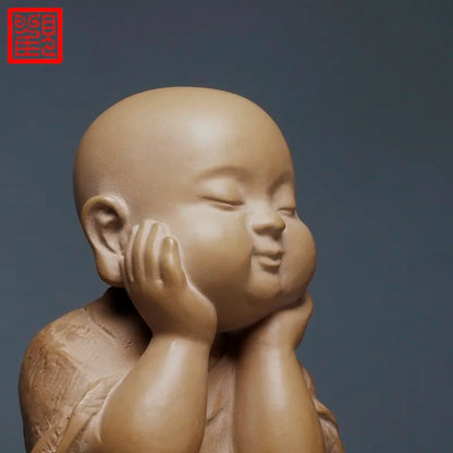 Guanfu Museum Samanera Pure Decoration Taiwan Ironstone Creative Crafts Study Antique Shelf Decoration Holiday Gift to Give Mom