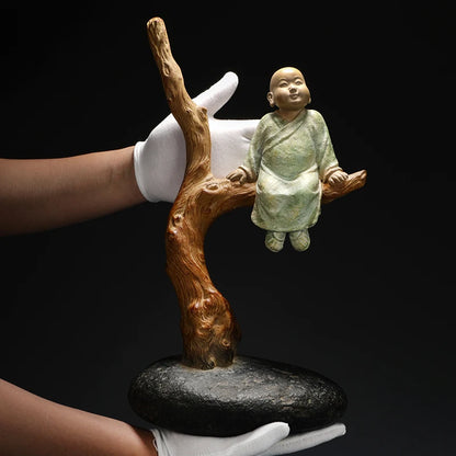 Guanfu Museum Samanera, Taiwan Taiwan Ironstone Buddhist Heart Language Entrance Decoration Decoration Housewarming Moving Gift