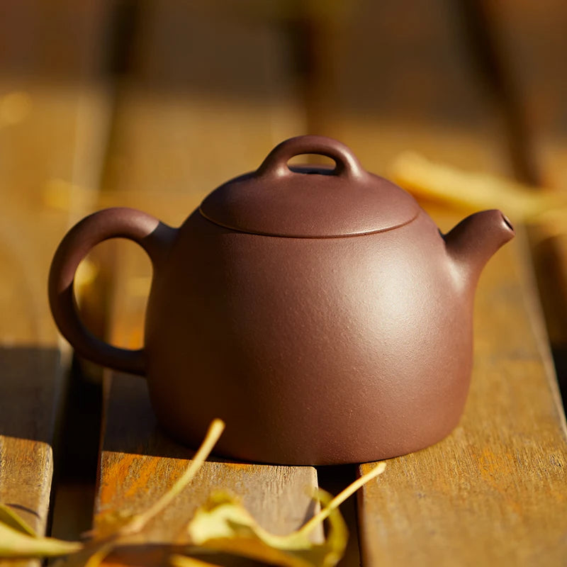 Guanfu Museum Small Qin Quan Purple Clay Pot Yixing Handmade Zisha Kung Fu Tea Set Household Travel Tea Making Purple Clay Teapo