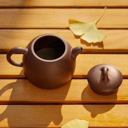 Guanfu Museum Small Qin Quan Purple Clay Pot Yixing Handmade Zisha Kung Fu Tea Set Household Travel Tea Making Purple Clay Teapo