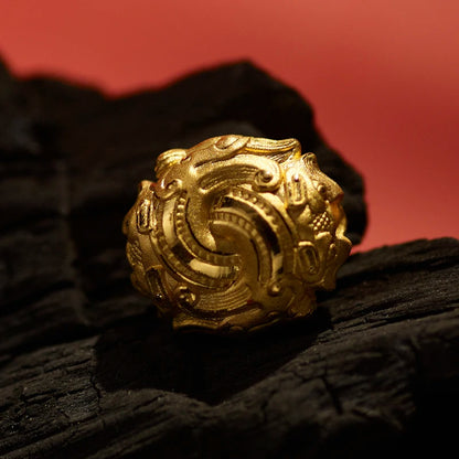 Guanfu Museum Year of the Tiger 999 Pure Gold Lucky Beads Bracelet Creative Gift Twelve Zodiac Commemorative Year Hard Gold New