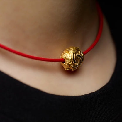 Guanfu Museum Year of the Tiger 999 Pure Gold Lucky Beads Bracelet Creative Gift Twelve Zodiac Commemorative Year Hard Gold New