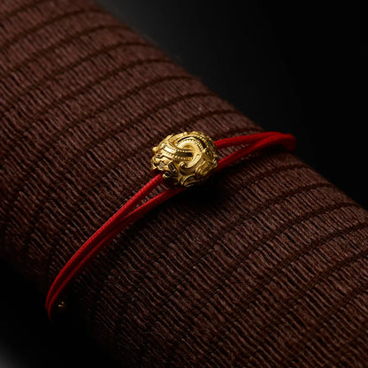 Guanfu Museum Year of the Tiger 999 Pure Gold Lucky Beads Bracelet Creative Gift Twelve Zodiac Commemorative Year Hard Gold New