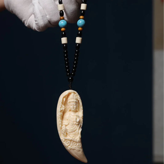 Guanyin Decorative Small Pendant Statue Creative Hand Carving China Decoration Accessories Home Office Car Feng Shui Pendant