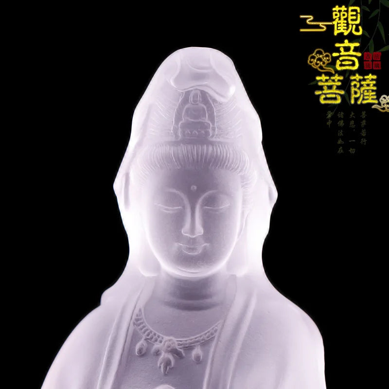 Guanyin Household Buddha Hall for worship ornament Coloured glaze Buddha Statue ornament