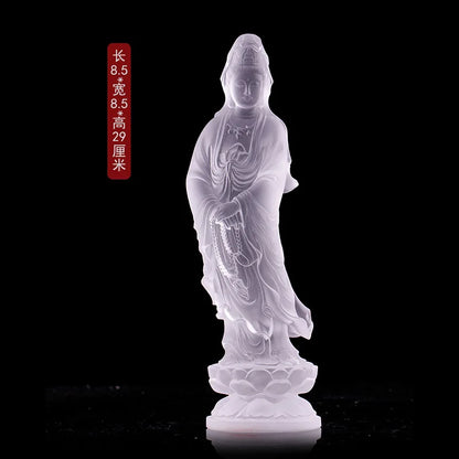 Guanyin Household Buddha Hall for worship ornament Coloured glaze Buddha Statue ornament