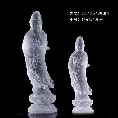 Guanyin Household Buddha Hall for worship ornament Coloured glaze Buddha Statue ornament