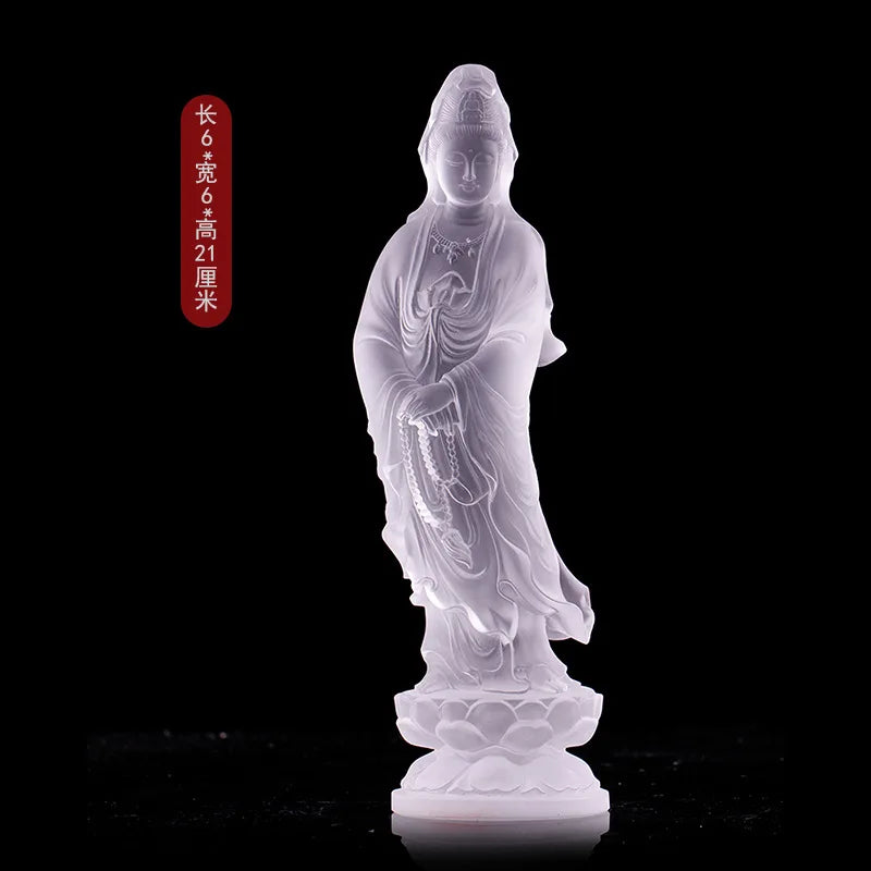 Guanyin Household Buddha Hall for worship ornament Coloured glaze Buddha Statue ornament