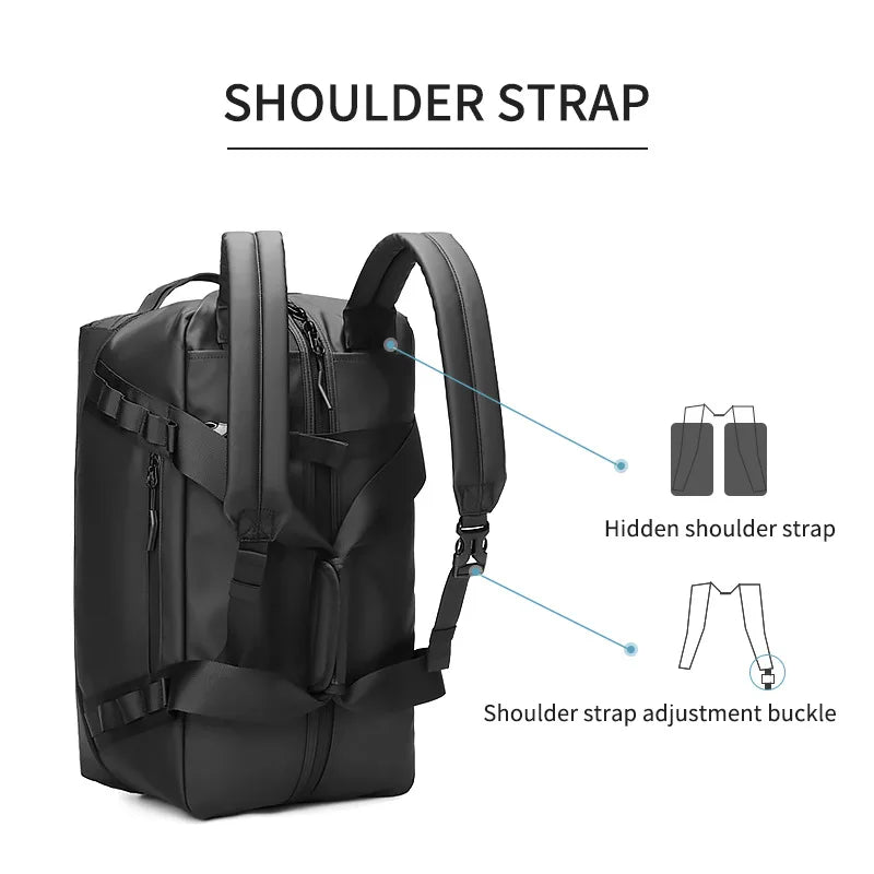 Gym Bag Black Handbag Crossbody Dry and Wet Separation Sport Waterproof Fitness Backpacks Travel Large Capacity Bags for Man New
