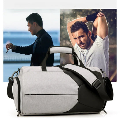 Gym Bag for Men & Women with Shoe & Wet Compartment - Duffle Bag for Travel, Sports, Fitness & Workout Carry on Weekender Bag