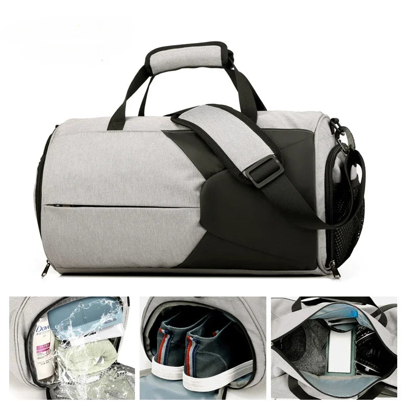 Gym Bag for Men & Women with Shoe & Wet Compartment - Duffle Bag for Travel, Sports, Fitness & Workout Carry on Weekender Bag