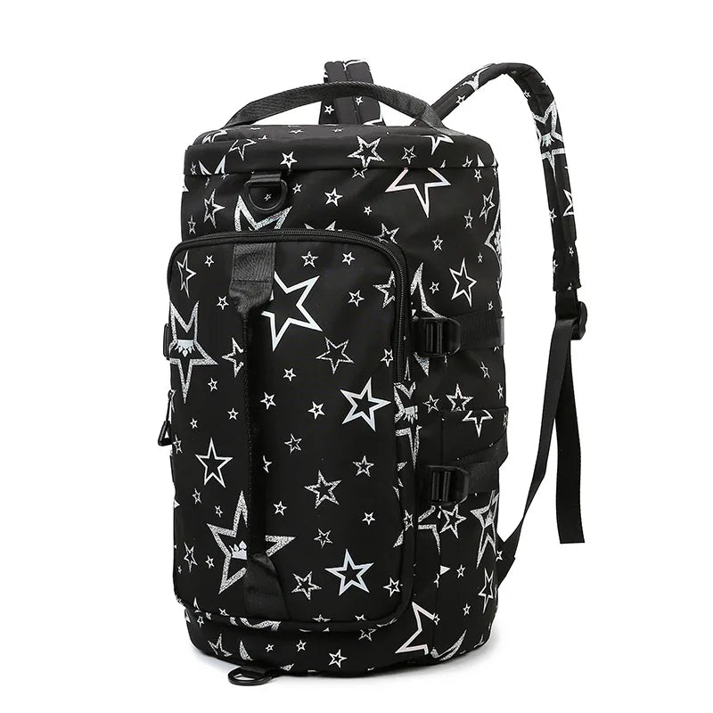 Gym Travel Carry on Duffel Bag Womens Mens with Shoes Compartment and Wet Pocket for Plane Sport Swimming Yoga Hospital Holdalls