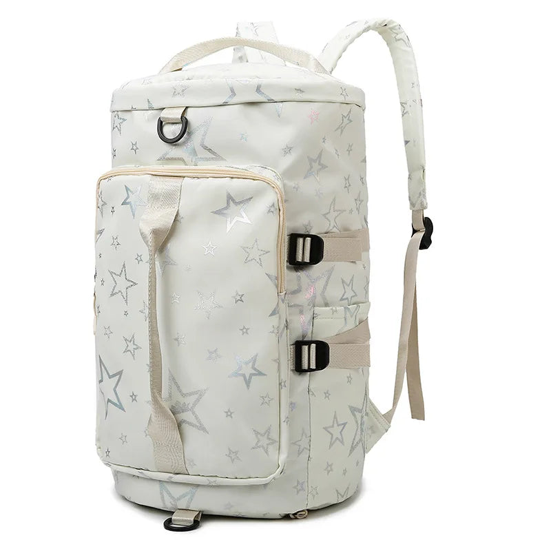 Gym Travel Carry on Duffel Bag Womens Mens with Shoes Compartment and Wet Pocket for Plane Sport Swimming Yoga Hospital Holdalls