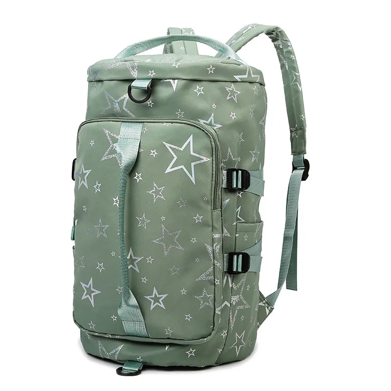 Gym Travel Carry on Duffel Bag Womens Mens with Shoes Compartment and Wet Pocket for Plane Sport Swimming Yoga Hospital Holdalls