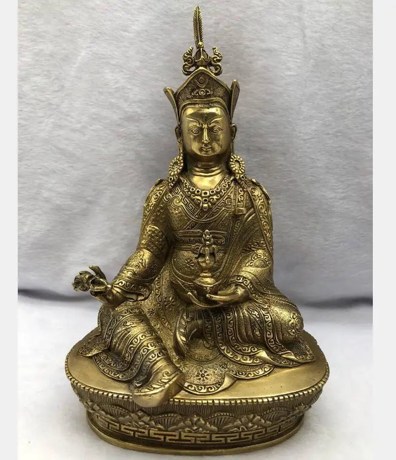 China brass Padmasambhava Buddha crafts statue