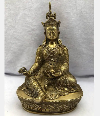 China brass Padmasambhava Buddha crafts statue
