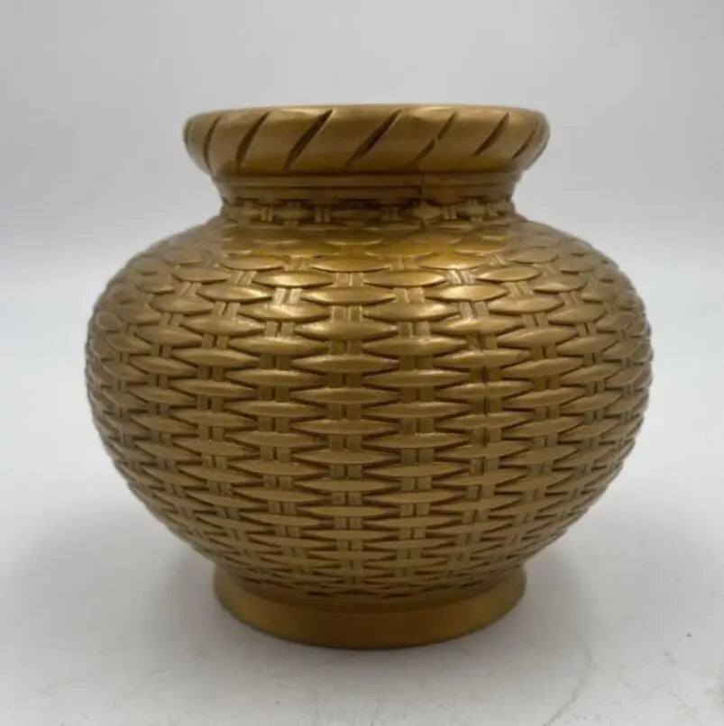 China brass fish basket crafts statue