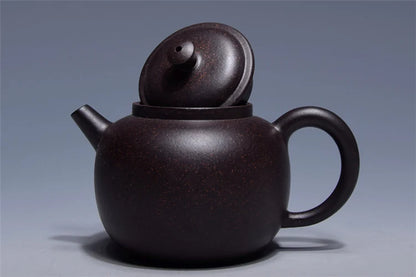 Yixing Original Mine Black Pearl Mud Teapot Pure Handmade Home Ball Hole Bao Zun Zisha Pot Kung Fu Black Tea Jin Jun Mei Teaware
