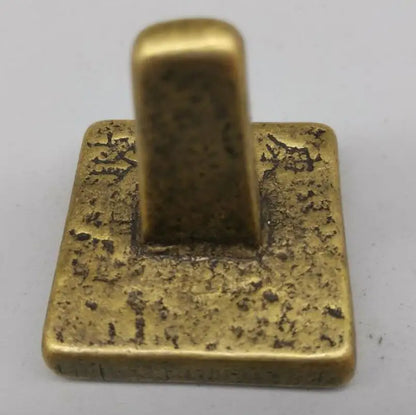 China brass archaize Kangxi seal small crafts statue