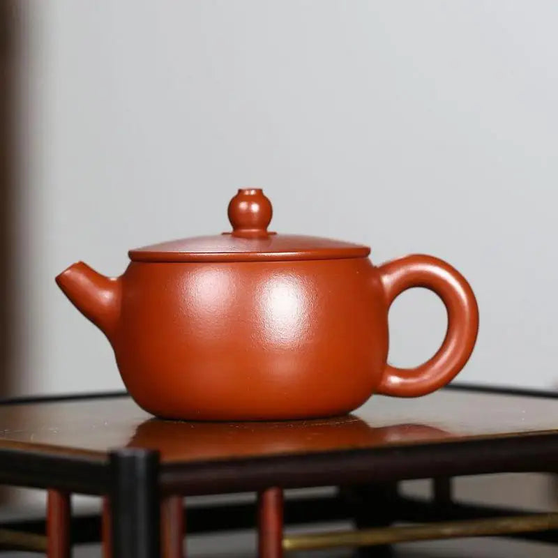 Dahongpao Teapot with Big Mouth, Jade Blessing Pot, Zisha Teapot, Yixing Handmade Pot, Kung-Fu Teaware, Purple Clay Drinkware