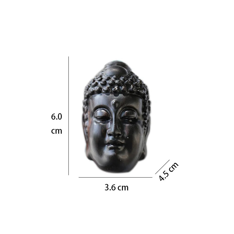 Ebony Wood 6cm Buddha Wood Statue Home Decor Office Decoration Feng Shui Mascot  Pendant