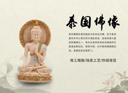 Resin Background Buddha Home Decorations Ornaments Sandstone Crafts Christmas fengshui gift