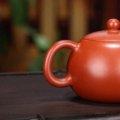 Dahongpao Xishi Kettle, Zisha Teapot, Handmade Pot, Kung-Fu Teaware, Purple Clay Drinkware for Puer, Purple Clay