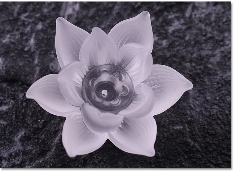 Colored glaze white lotus incense Stove Creative aromatherapy Zen incense burner