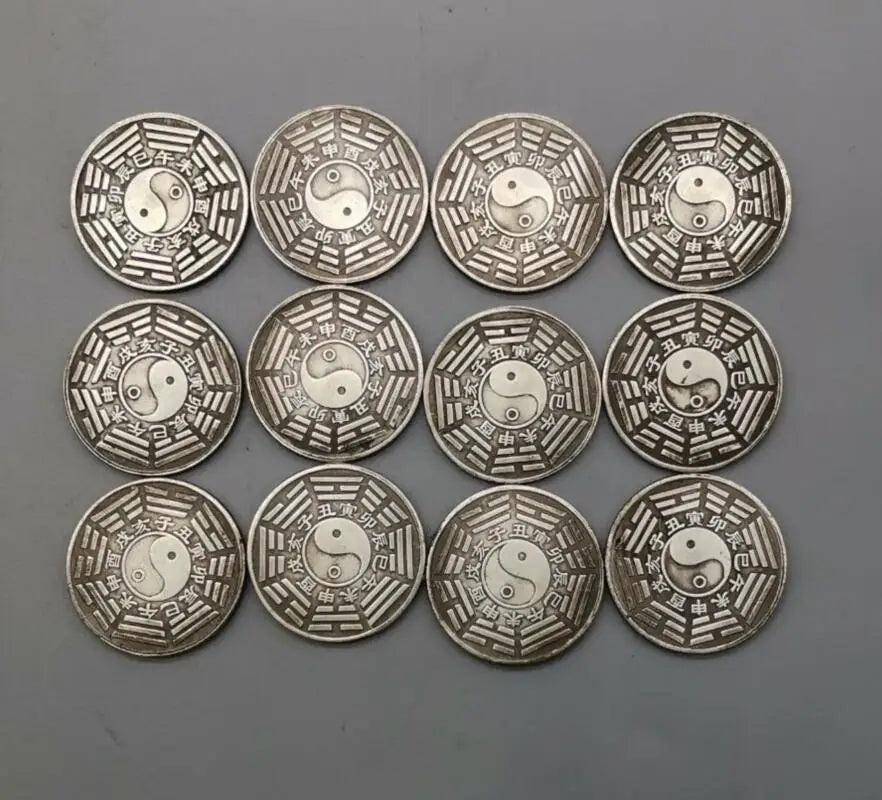 China White copper archaize twelve zodiac coin crafts A set