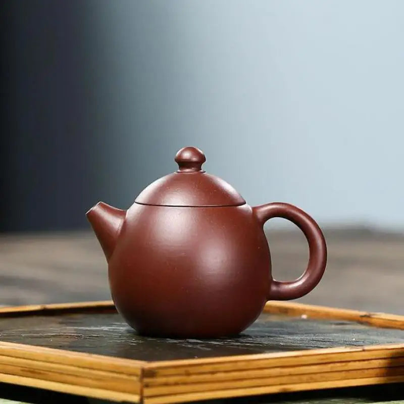 Purple Vermillion Snack Dragon Egg Pot Zisha Teapot Yixing Handmade Pot Kung-fu Teaware  Purple Clay Drinkware For Puer Green