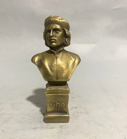 Brass Cuban revolutionary leader Guevara Head portrait crafts statue