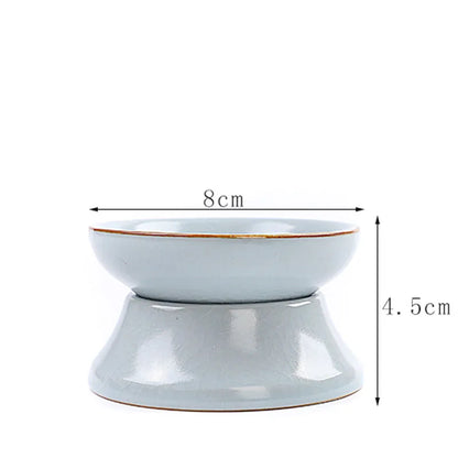 Chinese Ceramic Tea Leak Filter with Base, White Porcelain, Celadon Tea Divider, Infuser Strainer, Teaware Accessories