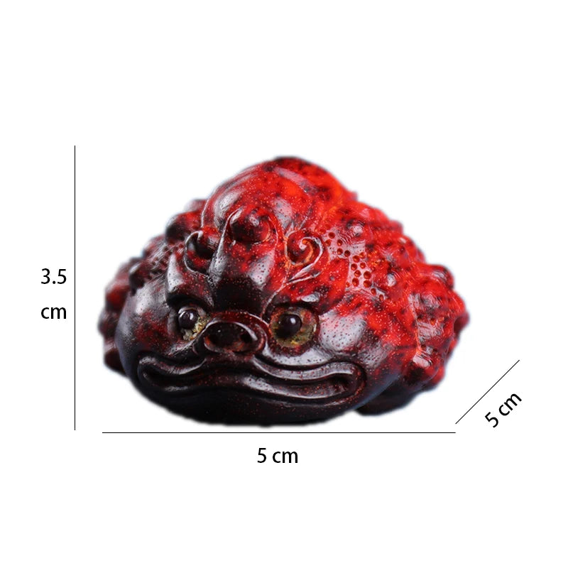 5cm Pendant Lobular Rosewood Traditional Chinese Myth Historical Traditional Chinese Three-legged toad Animal Sculpture