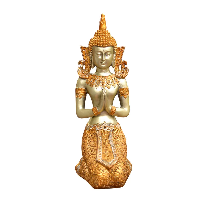 Thailand kneeling handmaid ornaments carved etiquette welcome home decoration crafts porch decoration opening wedding gifts