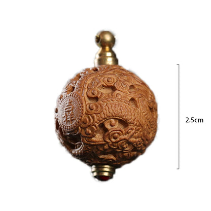 2cm Santalum Wood Bag Pendant Rich Lucky deduction Wood Statue Real Wood Feng Shui Collection Wood Sculpture