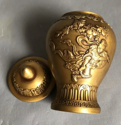 China brass Monkey King Jars crafts statue