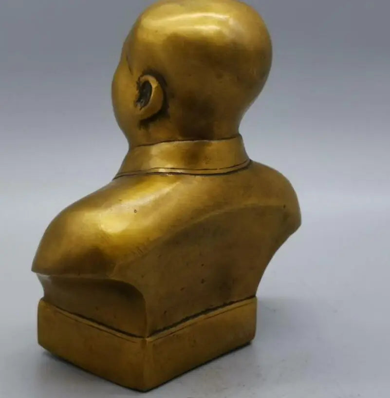 China brass great leader Mao Zedong Head portrait crafts statue