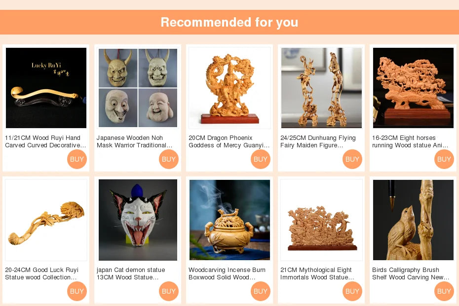 Ganoderma Lucidum Ruyi Boxwood Carving Exquisite Home Decoration Decoration Pieces Pure Handmade Carving Crafts Gifts