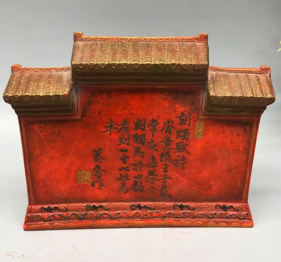 China ink lump ancients write poetry crafts statue