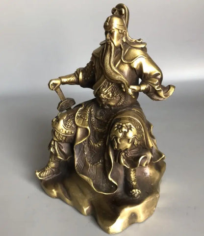 China brass Martial god Guan gong crafts statue