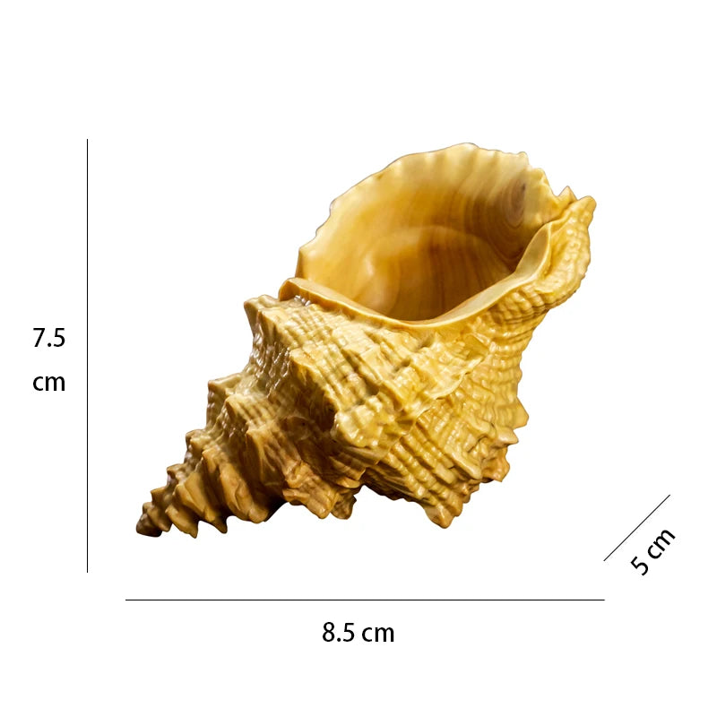 Boxwood 5cm Wood Sculpture conch Home Decor Feng Shui Office Decoration Real Wood Car Hanging Collection